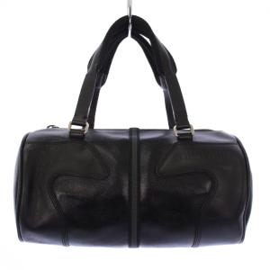 90's ボストンバッグ ミニ レザー ブラック