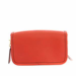 COACH グローブレザーターンロック2wayミニショルダーバッグ クラッチバッグ ポシェット タグ付き 赤 レッド