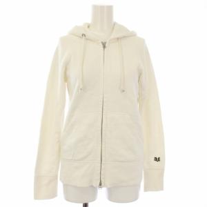 パーカー ジップアップ 長袖 刺繍 S 白 /TK
