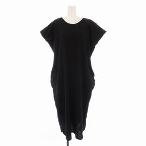 KANTOUI ワンピース ロング 半袖 黒 ブラック /EE