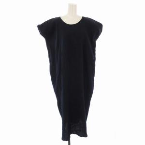 KANTOUI ワンピース ロング 半袖 紺 ネイビー /EE