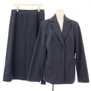 セットアップ テーラードジャケット アウター シングル 総裏地 フレアスカート マキシ ロング ウール