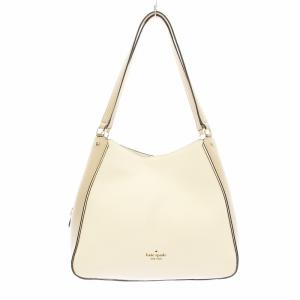 レイラ ミディアム トリプル コンパートメント ショルダー バッグ トートバッグ レザー バイカラー 白