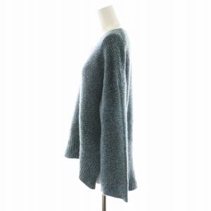 Theory CASHMERE KARENIA MOULINE ニット セーター 長袖 カシミヤ S 青 ブルー 1301720