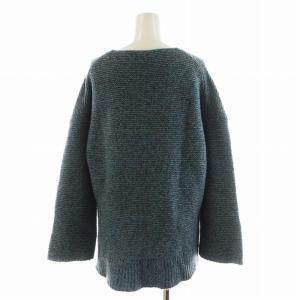 Theory CASHMERE KARENIA MOULINE ニット セーター 長袖 カシミヤ S 青 ブルー 1301720