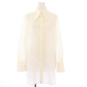 25SS ビッグカラーロングシャツ ブラウス 長袖 2 ホワイト 212510-13-280 /KH