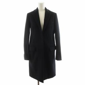 チェスター コート ロング丈 ウール カシミヤ混 36 黒 ブラック 15020500903030 /AN49