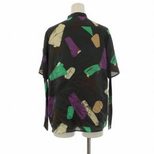UNITED TOKYO UNITEDTOKYO アートフォームプリントブラウス バンドカラー シャツ 半袖 総柄 1 マルチカラー 509402007