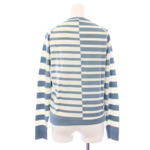 JOHN SMEDLEY ニット セーター 長袖 ボーダー M ブルー ホワイト /KH