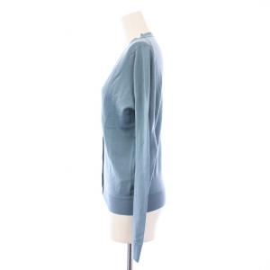 JOHN SMEDLEY ニットカーディガン 長袖 ウール M ブルー /KH