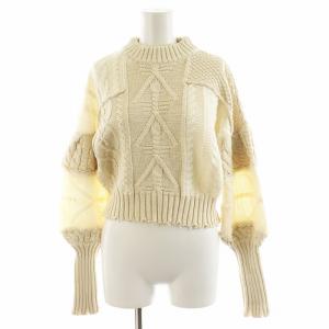 21AW パッチワークパフニット セーター 長袖 F アイボリー 12120528 /AN29