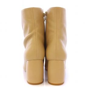 TODAYFUL Square Short Boots スクエアショートブーツ チャンキーヒール フェイクレザー 38 ベージュ