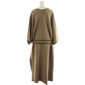 TODAYFUL ダブルフェイスニットガウン ロング丈 アンゴラ混 アウター 38 ベージュ カーキ 12020509 /AN33