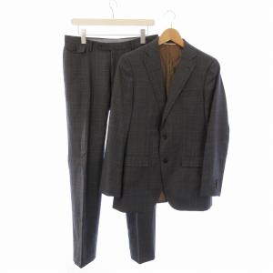 スーツ セットアップ 上下 2点セット テーラードジャケット パンツ チェック 175cm グレー AHT133