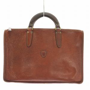 ハンドバッグ レザー ロゴ 茶 ブラウン /BB