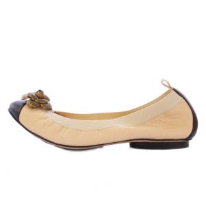 CHANEL カメリア パンプス ココマーク 35.5 ベージュ