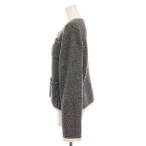 JUSGLITTY 24SS ラメツイードニットジャケット アウター 2 グレー 44154070 /YM