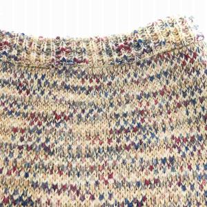 martinique ミックスヤーンストレートスカート タイトスカート ロング丈 モヘヤ混 マルチカラー ベージュ ピンク 青