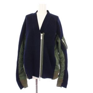 ニットドッキング ボンバージャケット 2 カーキ ネイビー 19-04579