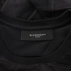 GIVENCHY Tシャツ ロンT 長袖 クルーネック 薄手 ストレッチ ボーダー柄 XXS グレー 黒 ブラック /BB
