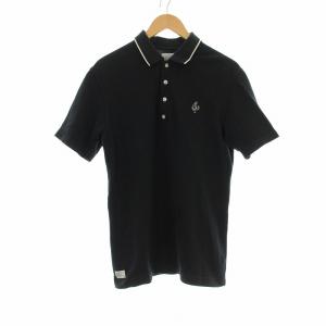 ポロシャツ 半袖 刺繍 M 黒 ブラック /OR