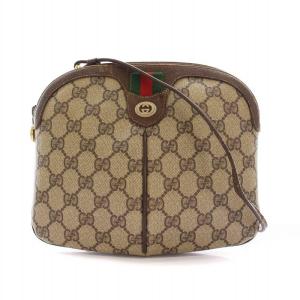 オールドグッチ ヴィンテージ シェリーライン ショルダーバッグ クラッチバッグ GG柄 ベージュ 茶 904.02.047