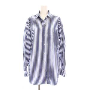 BOYS BIGシャツ ブラウス 長袖 ストライプ 白 青 17050500410010 /YM