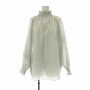 22SS シャーリングシアーブラウス シャツ 長袖 38 緑 グリーン 22051240900110 /OR