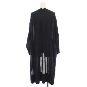 MUSE de Deuxieme Classe PARU コットンVネック ロング カーディガン ニット 羽織り 七分袖 紺 17080500422030