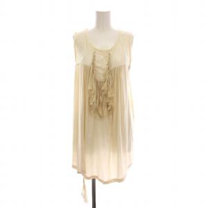 チュニック ノースリーブ カットソー レース切替 36 ベージュ 352-21-88009 /YM