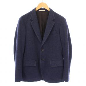 テーラードジャケット ブレザー アウター シングル 総裏地 ウール M 紺 ネイビー /BB