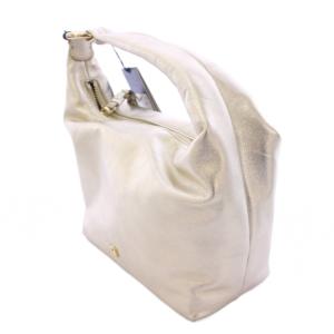 COLE HAAN Mini Hobo Bag ミニホーボーバッグ ハンドバッグ ワンハンドル レザー 牛革 ロゴ ゴールドカラー