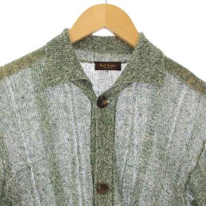 Paul Smith COLLECTION カーディガン リネン ニット 長袖 M 緑 PN-NR-79989 /TK