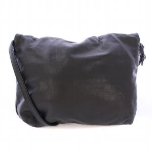 ショルダーバッグ レザー 無地 黒 ブラック /BB