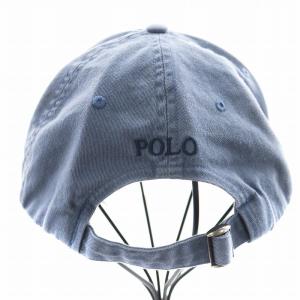 POLO RALPH LAUREN キャップ 帽子 ロゴ刺繍 コットン 青 ブルー /AN5 JS