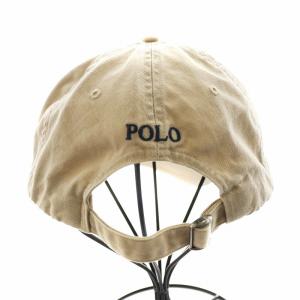 POLO RALPH LAUREN キャップ 帽子 ロゴ刺繍 コットン ベージュ /AN7 JS