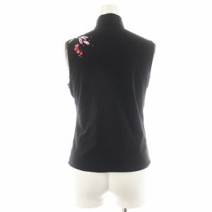 VIVIENNE TAM ブラウス 花刺繍 ラインストーン 1 ブラック 016-211902 