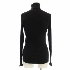 POLO RALPH LAUREN リブ カットソー 長袖 ハイネック M 黒 ブラック /G