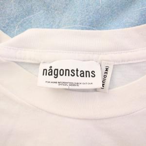 nagonstans 23SS Tシャツ カットソー 半袖 クルーネック プリント M 白 ホワイト /BB