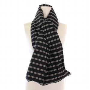 Striped Down Muffler ストライプダウンマフラー コンパクト ボーダー柄 バイカラー