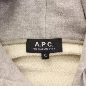 A.P.C. ジップアップパーカー ジャケット スウェット ストレッチ XS グレー /BB JS