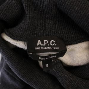 A.P.C. スウェット トレーナー プルオーバー 長袖 タートルネック 裏起毛 S グレー /BM JS