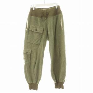 スウェットパンツ ジョガーパンツ 総柄 コットン 1 カーキ /AN29