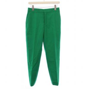 ウールフレスコベーシックパンツ テーパード スラックス ジップフライ 36 緑 グリーン 6514-236-1187