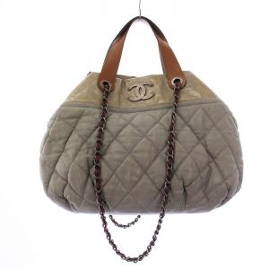 CHANEL インザミックス マトラッセ トートバッグ 2WAY ココマーク グレー
