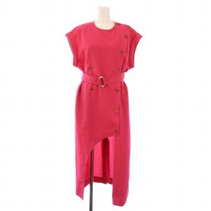 Linen Look Utility Dress リネンルックユーティリティードレス タイトワンピース