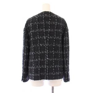 theory luxe 23AW MISTY TWEED NICOLE ノーカラージャケット