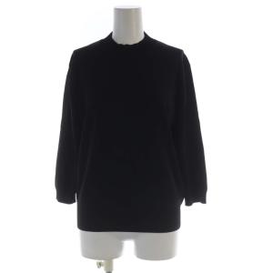 ニット セーター プルオーバー 七分袖 36 黒 ブラック 23A61308 /RO