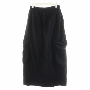 nagonstans 24SS water-repellent drape pocket skirt フレアスカート ロング丈