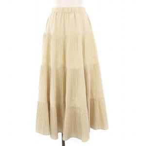 プリーツティアードスカート ロング マキシ イージー F アイボリー BEZ1022401A0005 /KH